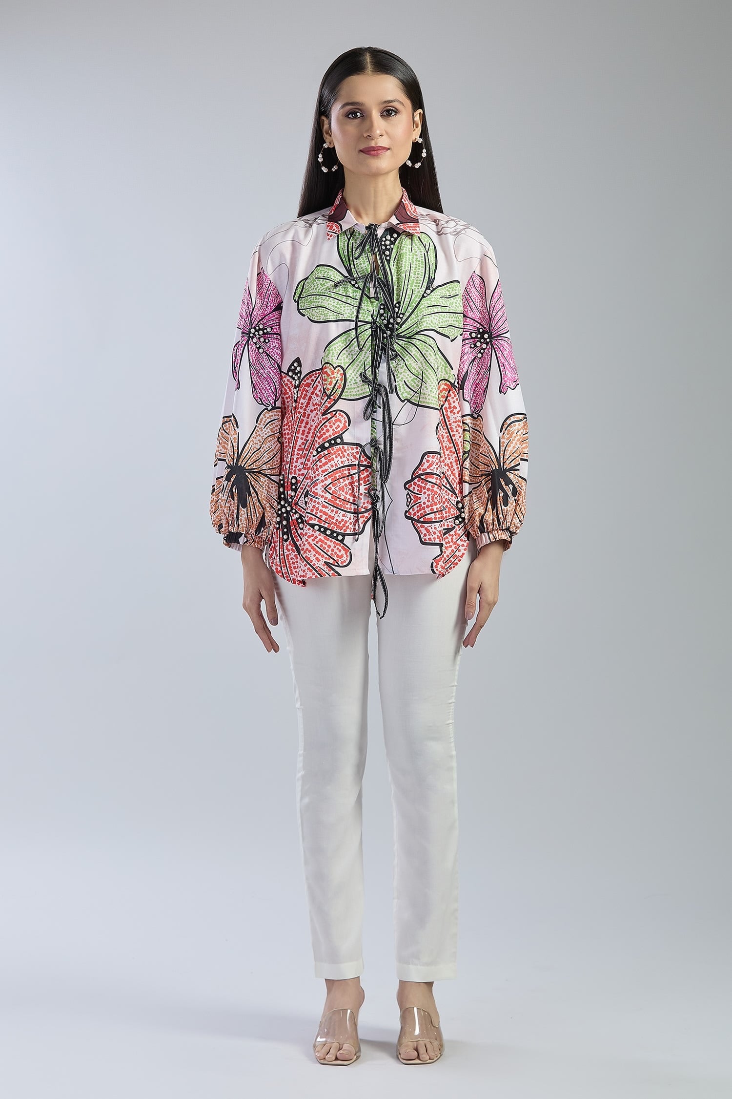 White Peal Embroidered Shirt