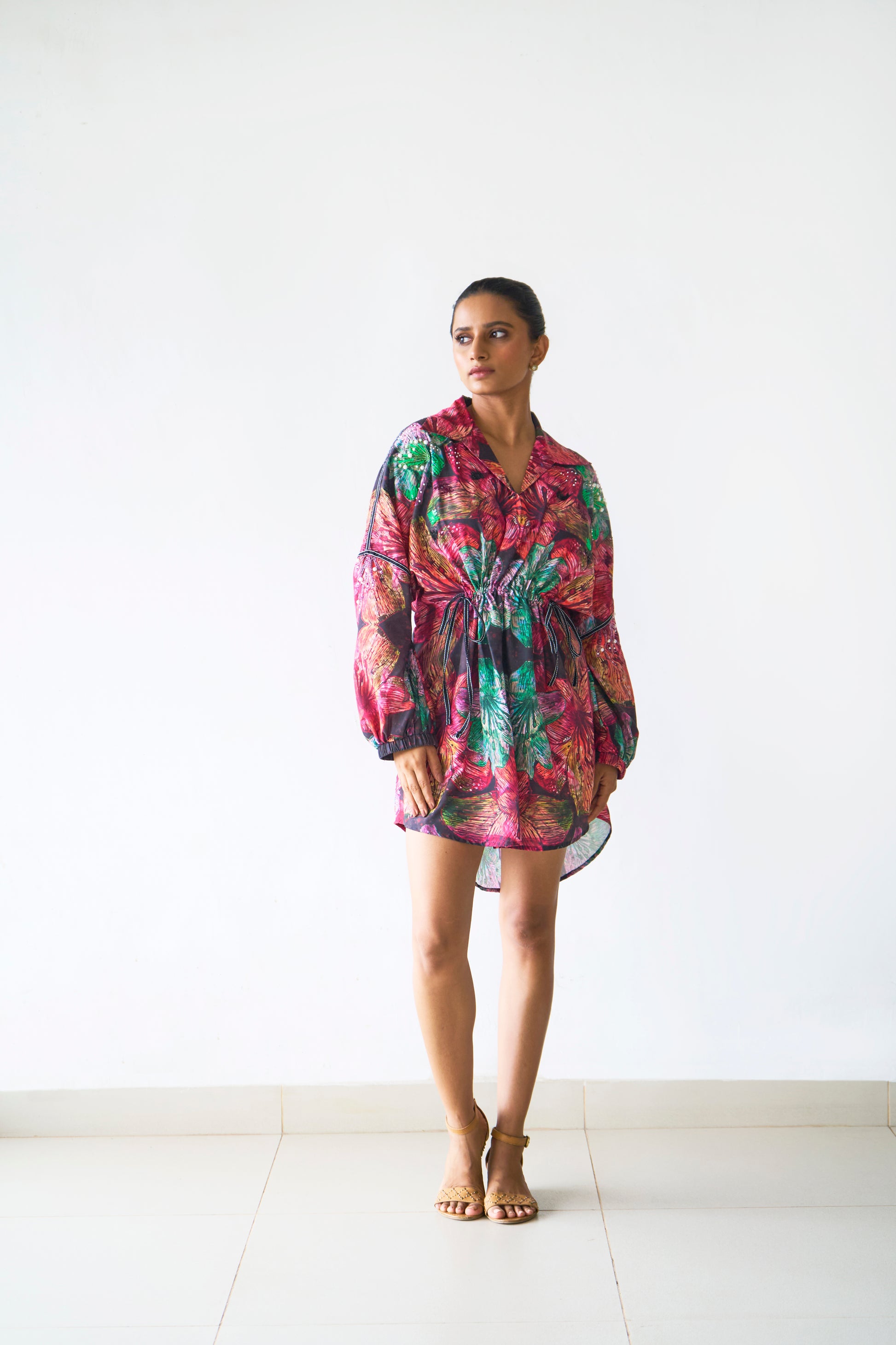 Midnight Black Shirt Dress