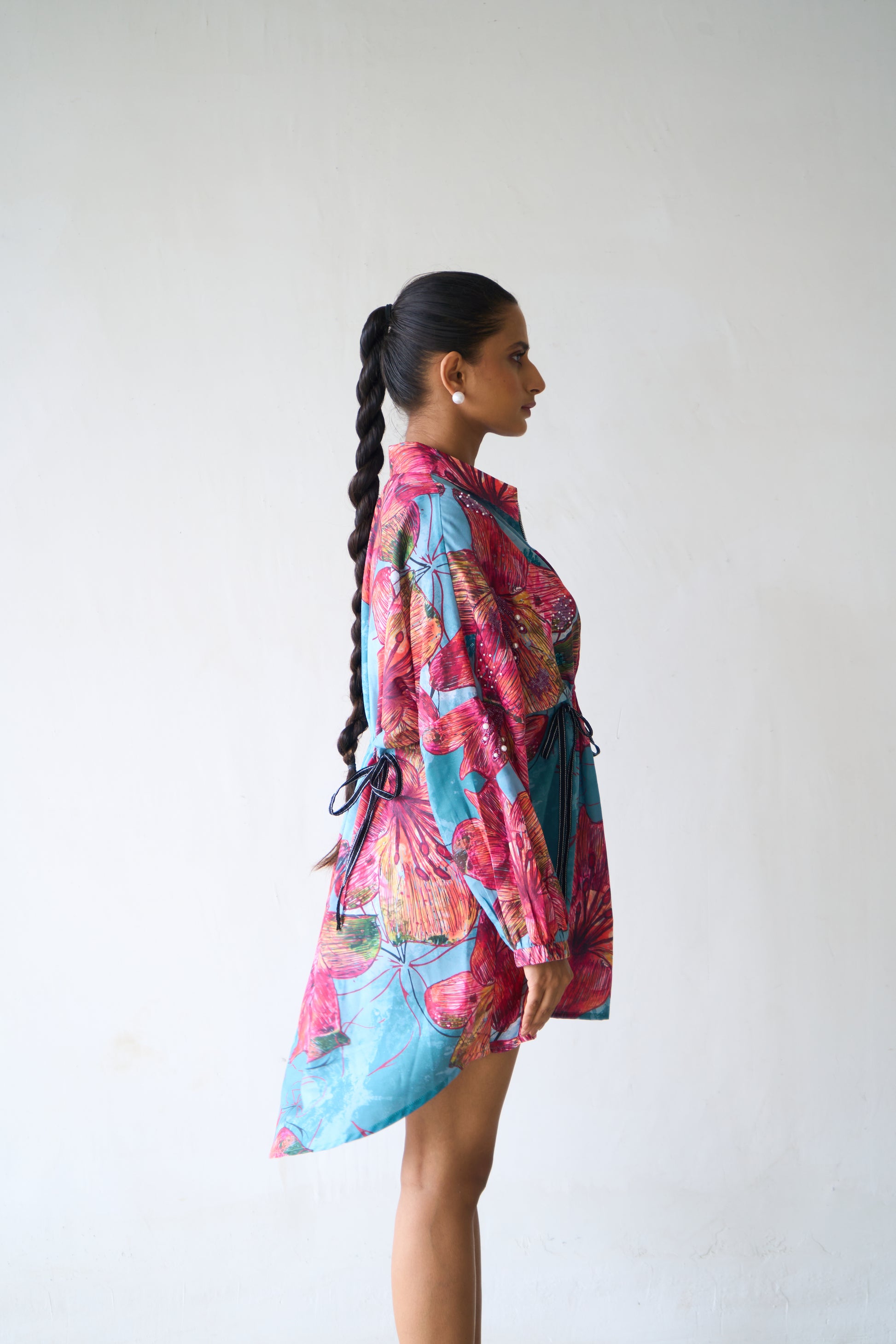 Coral Blue Shirt Dress.