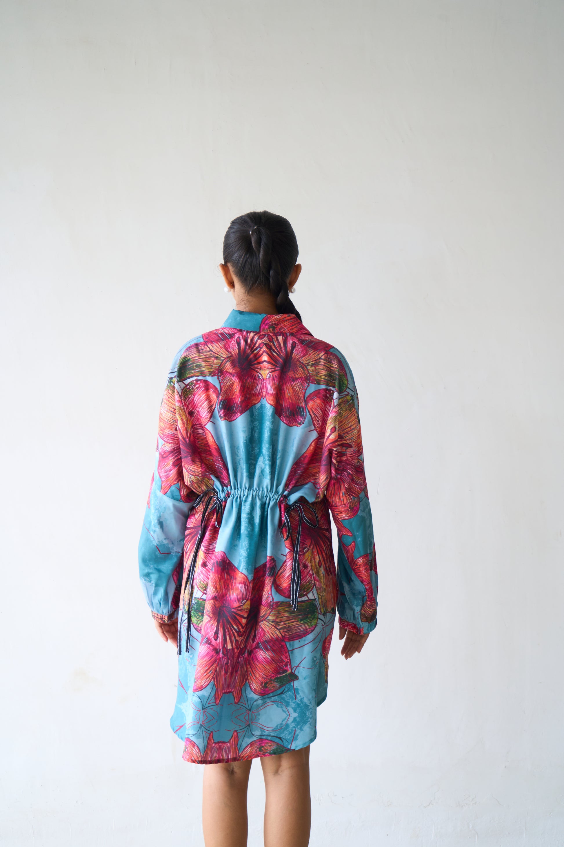Coral Blue Shirt Dress.