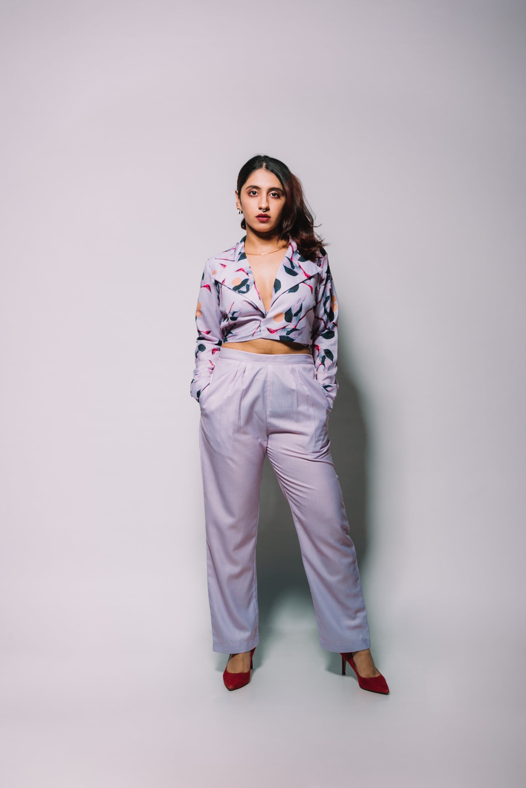 Pink Printed Flamingo Set