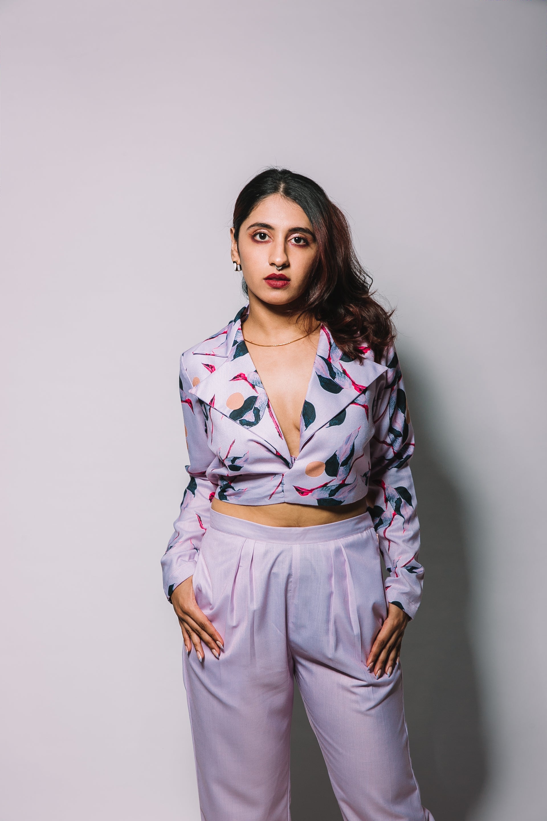 Pink Printed Flamingo Set
