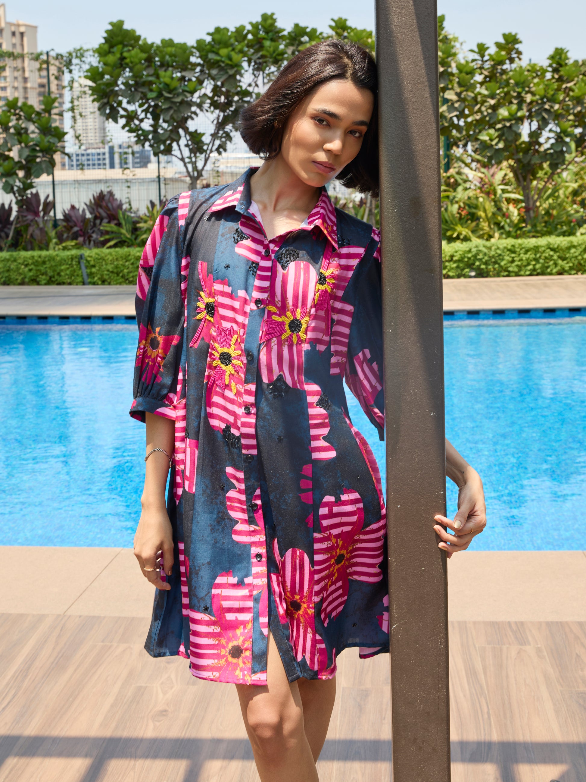 The Riviera Dress (Colorway: Pink)