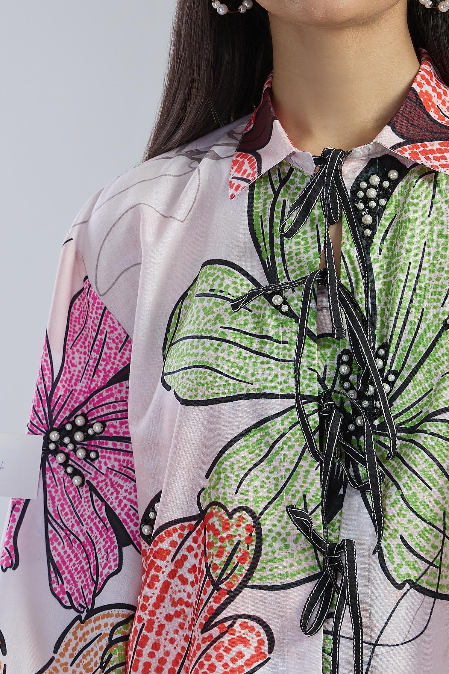 White Peal Embroidered Shirt