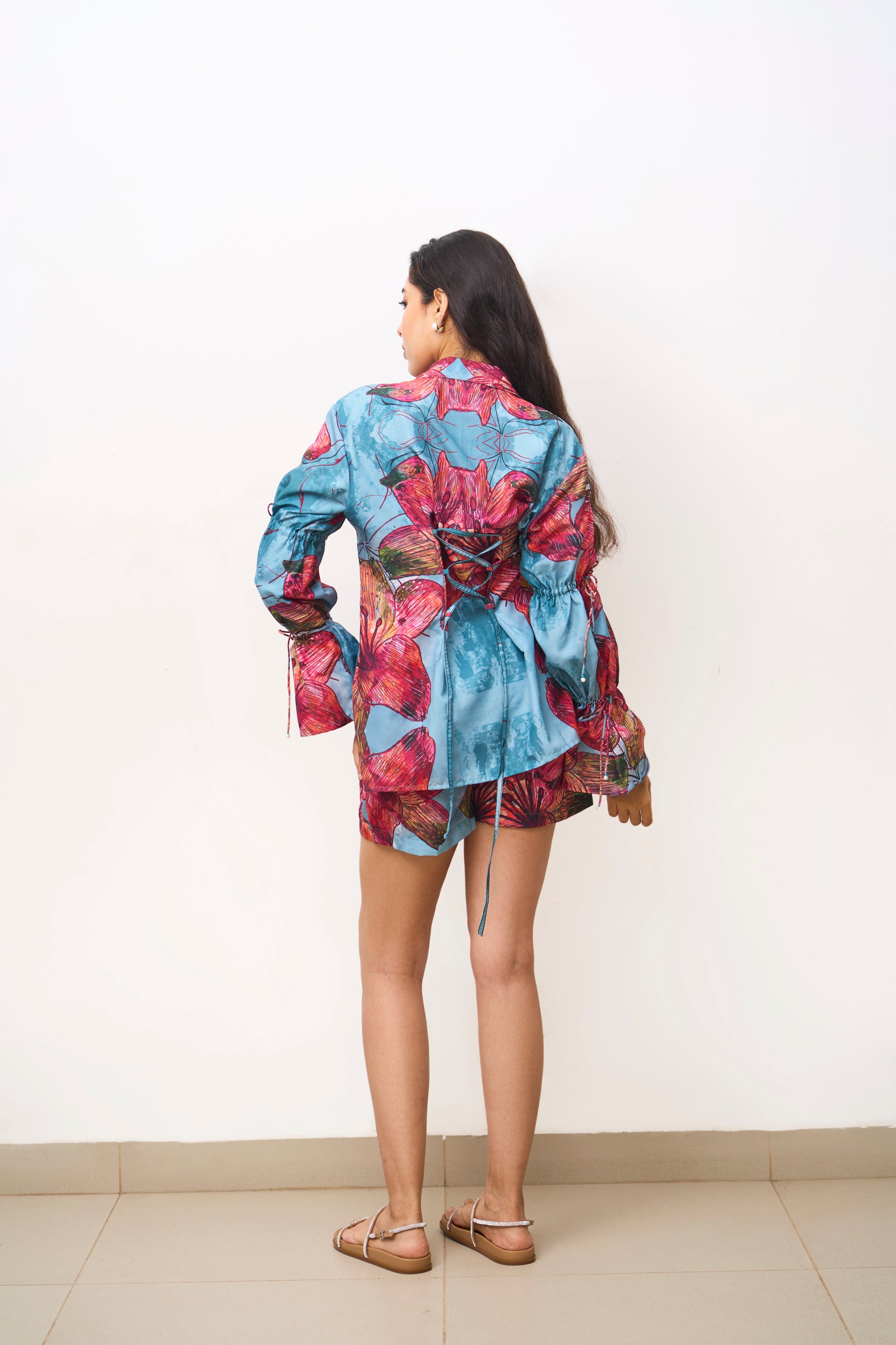 The Coral Blue Oversized Shirt