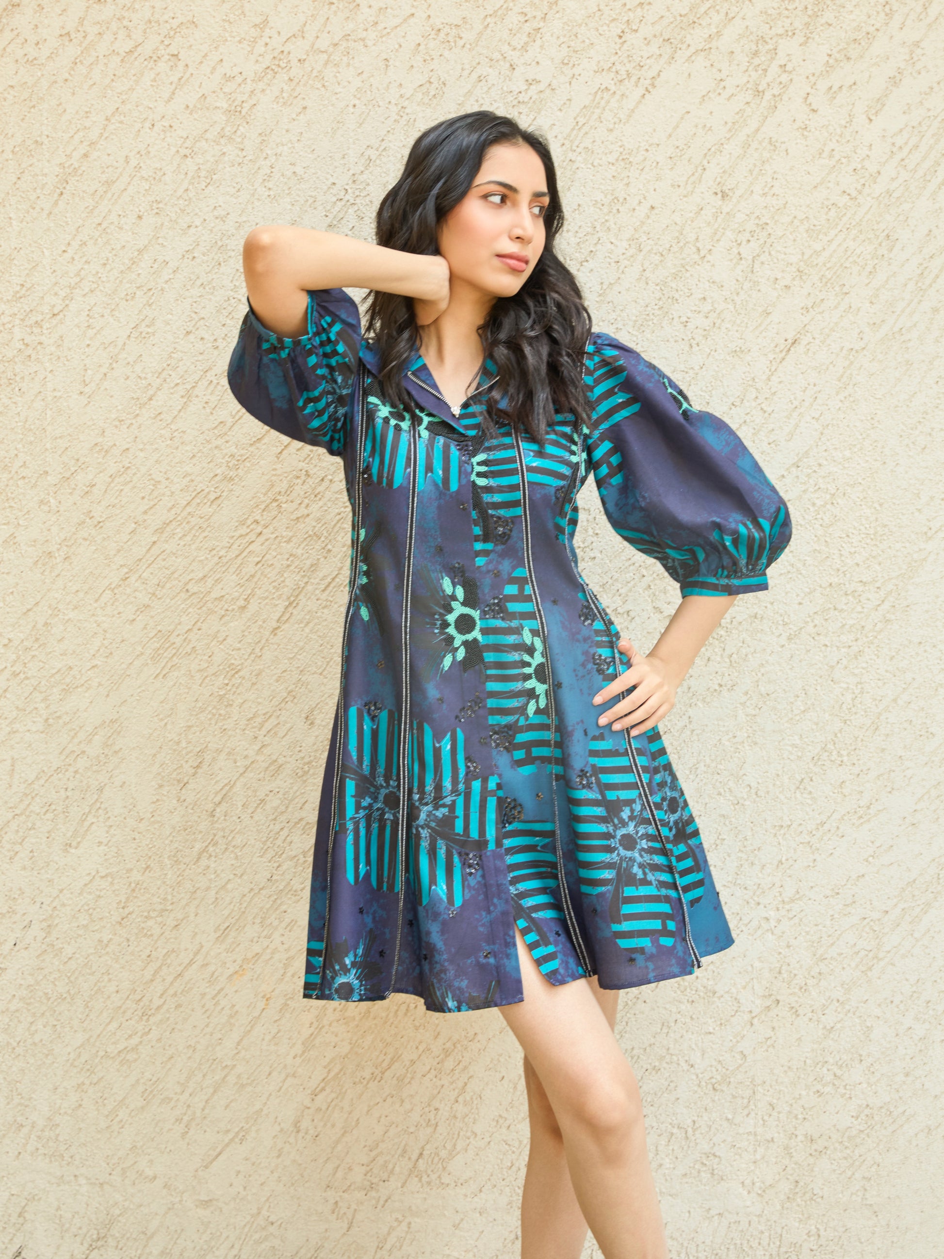 The Riviera Dress (Colorway: Blue)