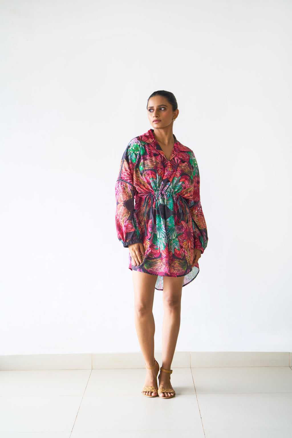 Midnight Black Shirt Dress