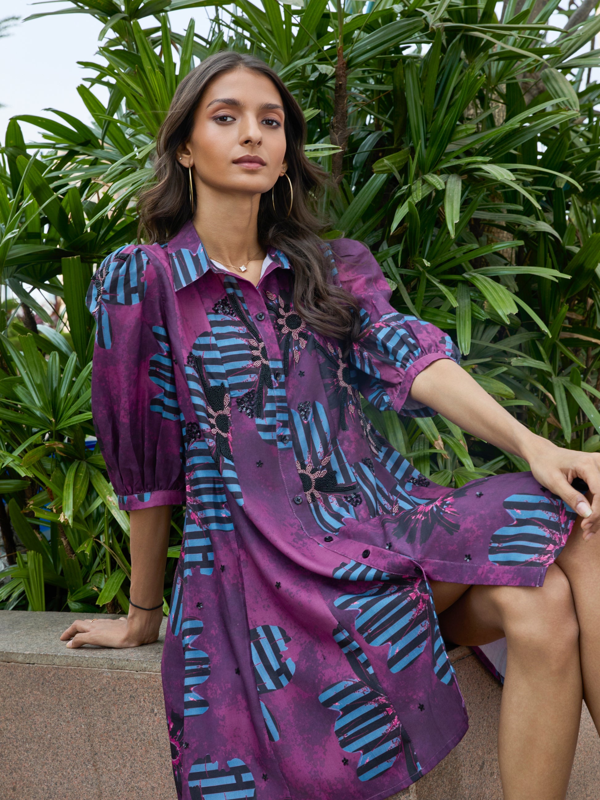 The Riviera Dress (Colorway: Wine)