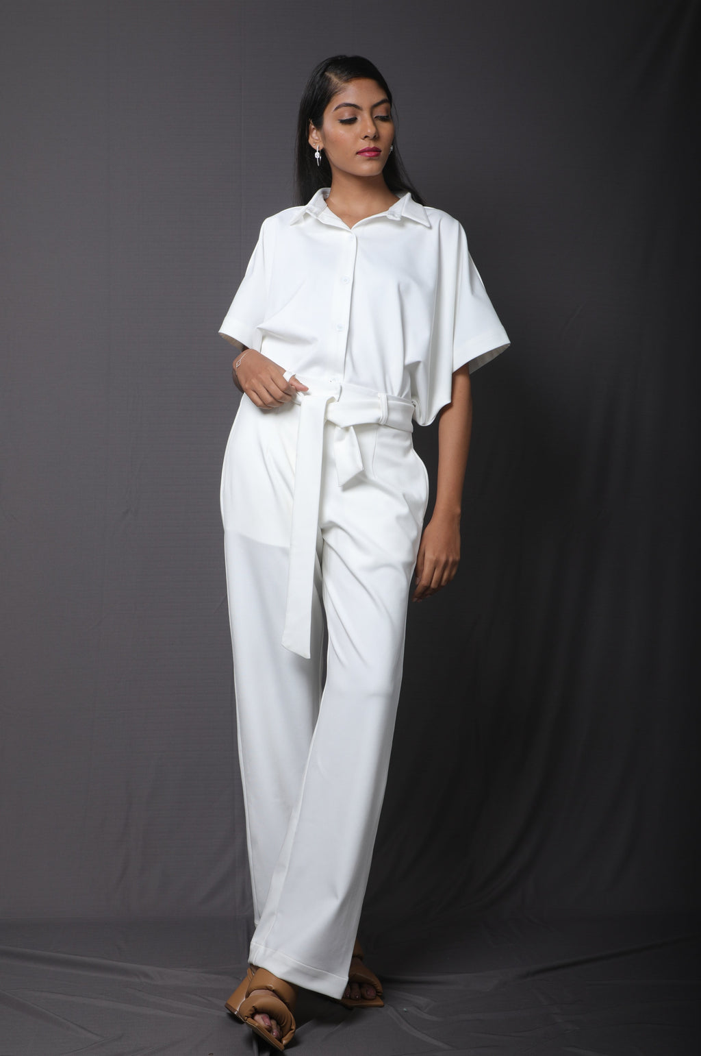 Krishna Talesra In Our White Oversized Co-ord set
