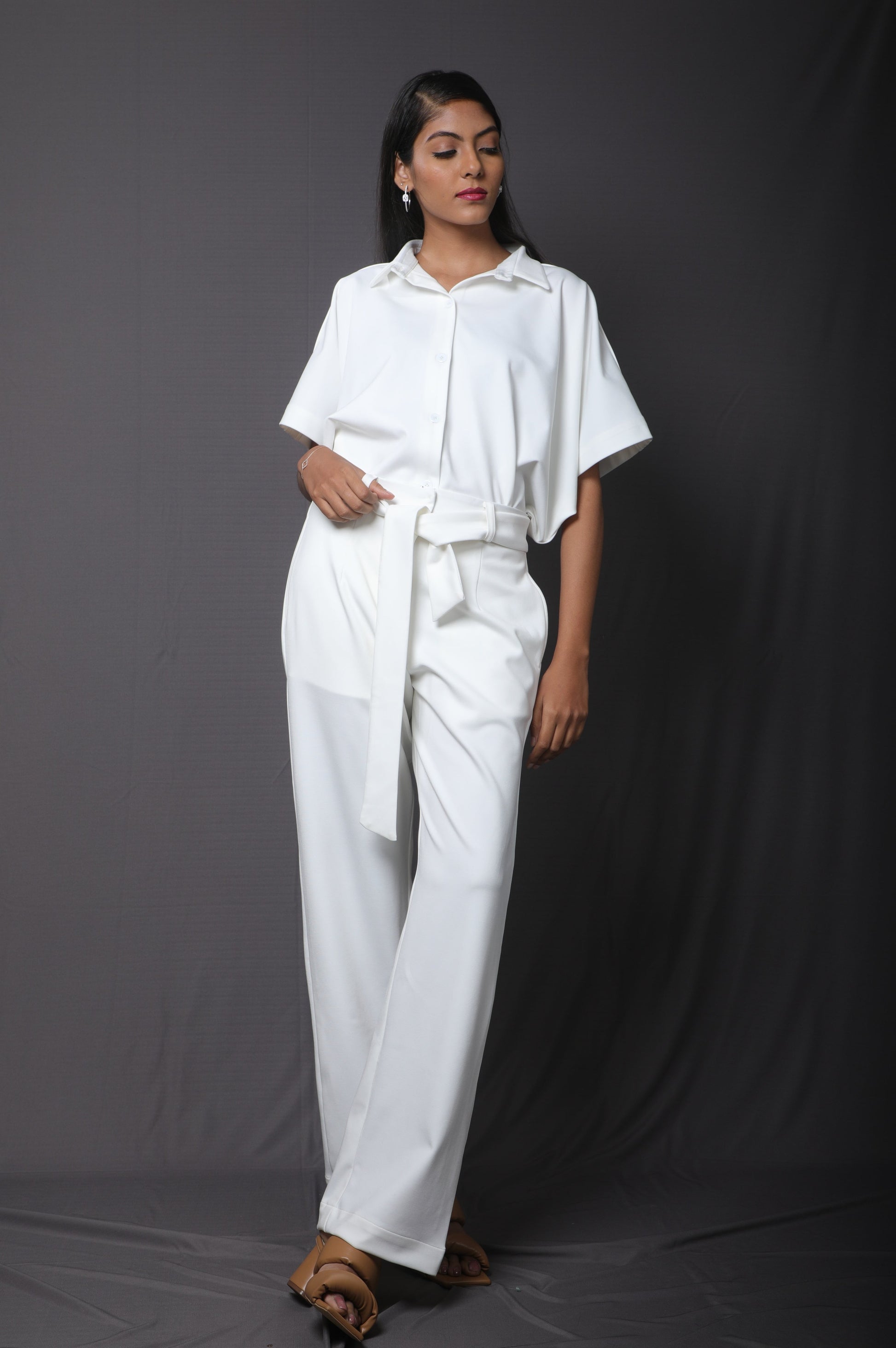 Krishna Talesra In Our White Oversized Co-ord set