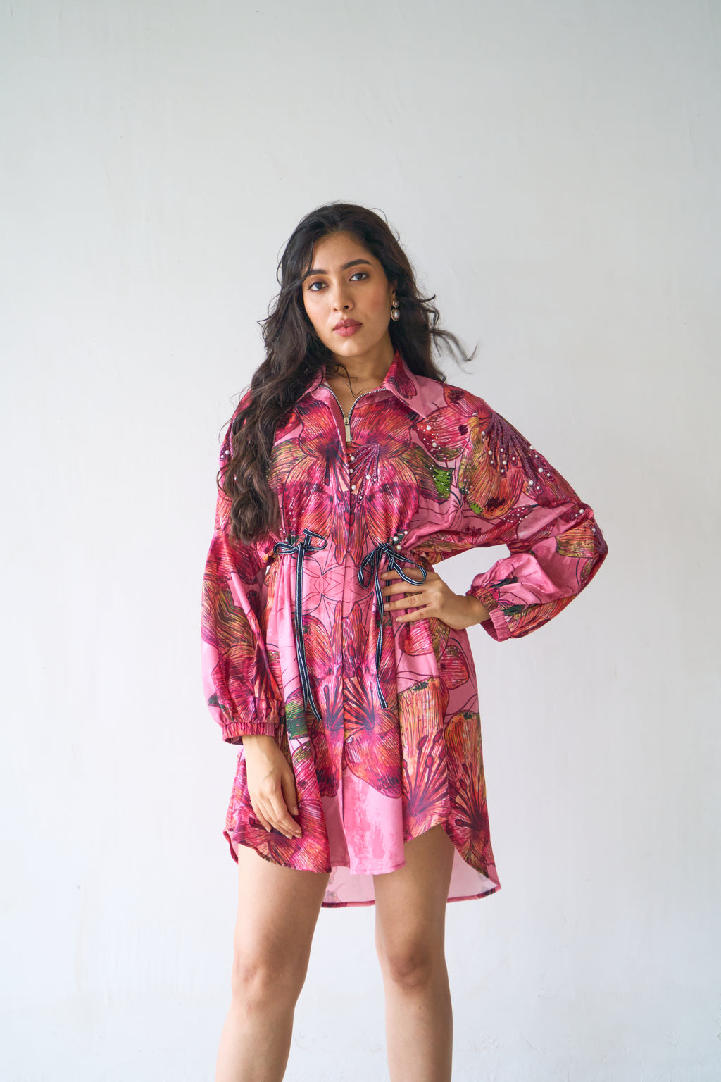 Blush Pink Shirt Dress
