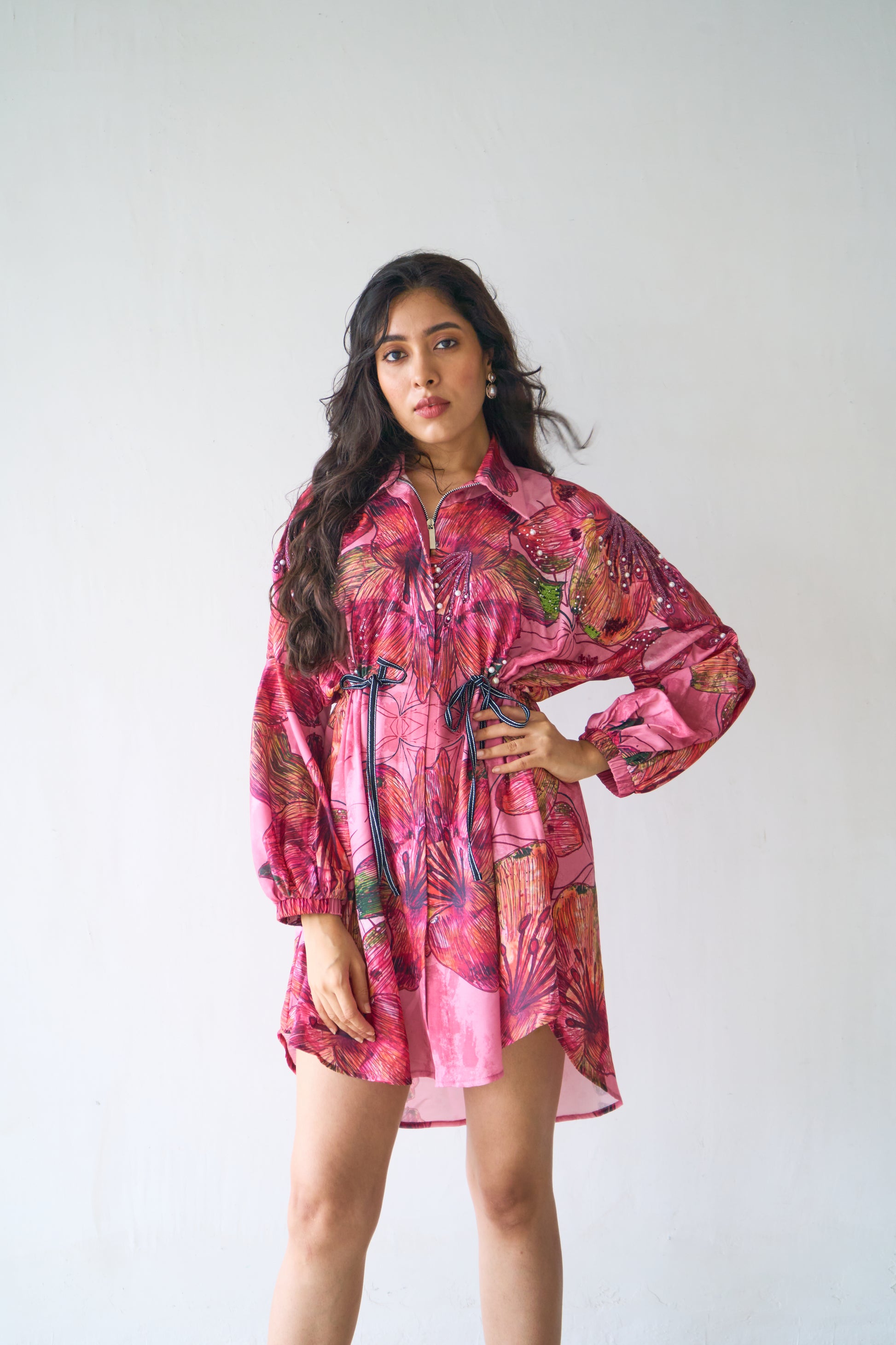 Blush Pink Shirt Dress