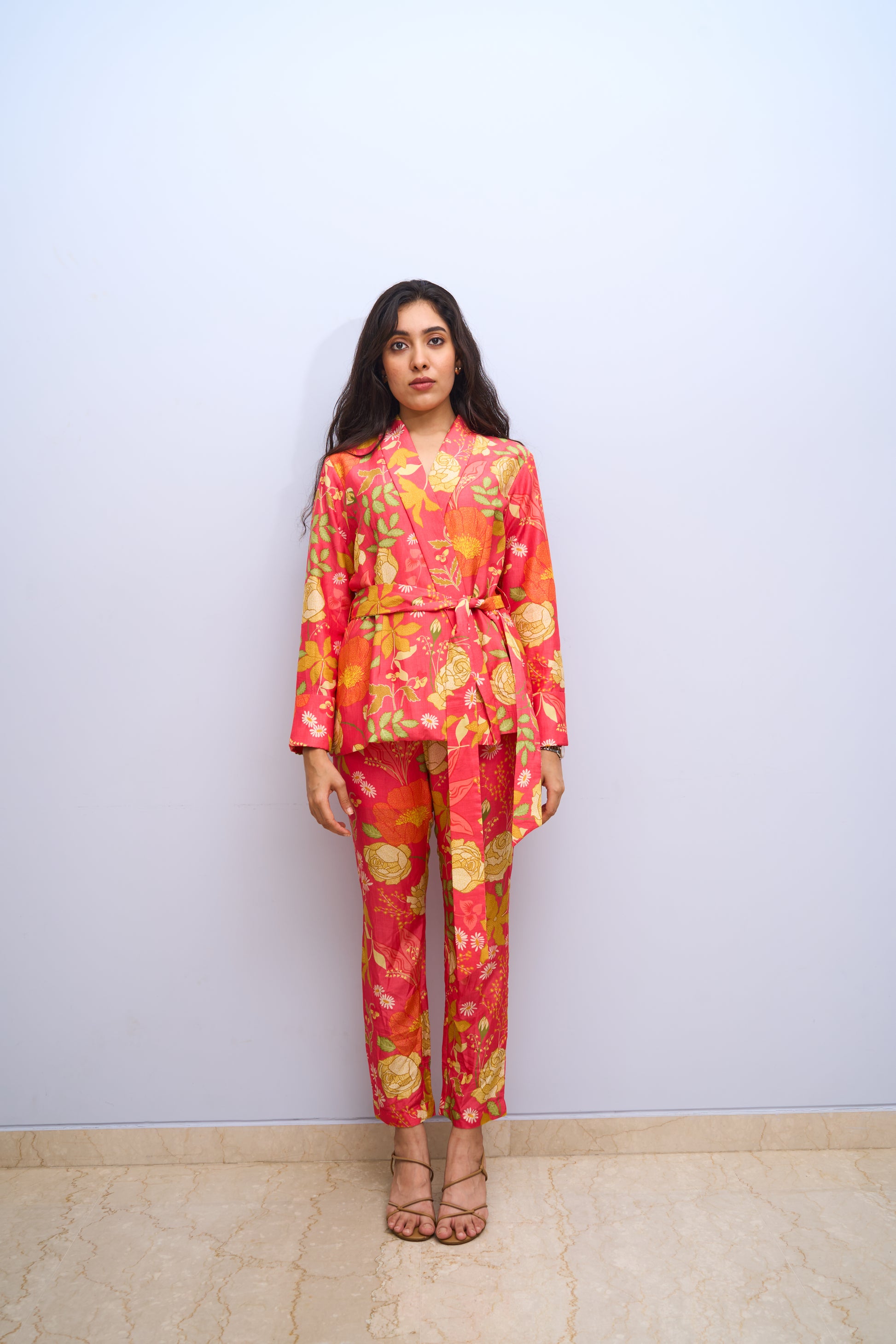 Crimson Red Wrap Co-ord Set